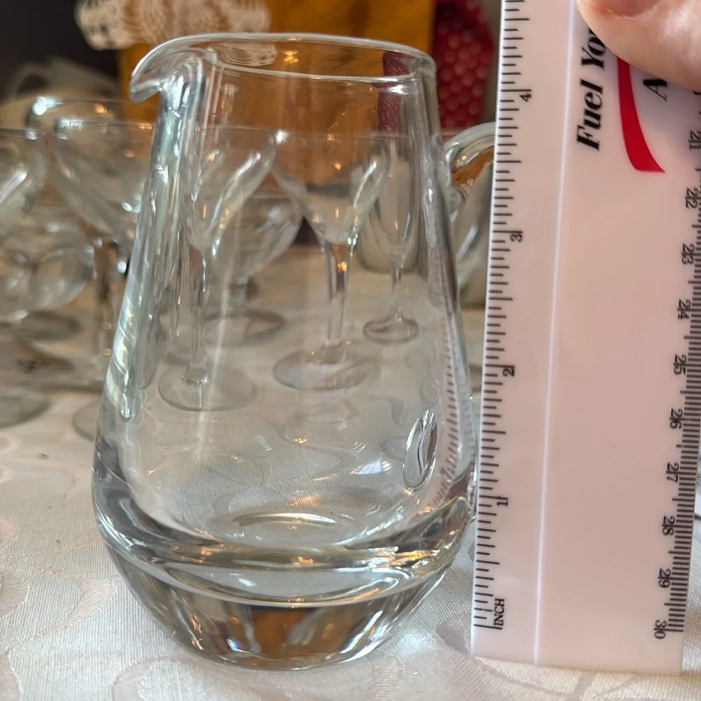 Vintage hand blown glass creamer